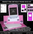 PERFECT PINK BIRTHDAY PHONE DOCK CARD KIT
