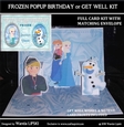 FROZEN PRINCESS POP UP BIRTHDAY/GET WELL CARD KIT