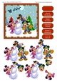 MICKEY MOUSEs SNOWMAN CHRISTMAS TOPPER