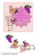 WINE IS A SERVING OF FRUIT Humorous all occasions topper