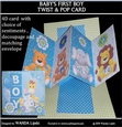 BABYS FIRST BOY TWIST & POP CARD