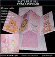 BABYS FIRST GIRL TWIST & POP CARD