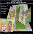 BIG TOP CIRCUS TWIST & POP BIRTHDAY CARD
