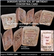 DOREENS SISTER 65th XXL CONCERTINA BIRTHDAY CARD