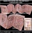 MARILYNS SISTER 70th XXL CONCERTINA BIRTHDAY CARD