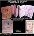 SISTER 95TH XXL CONCERTINA BIRTHDAY CARD