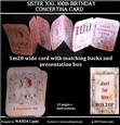 SISTER 100TH XXL CONCERTINA BIRTHDAY CARD