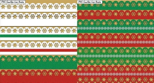 Snowflake PNG Lace Borders