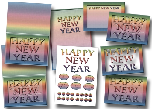 5 x 7 Happy New Year Card Kit