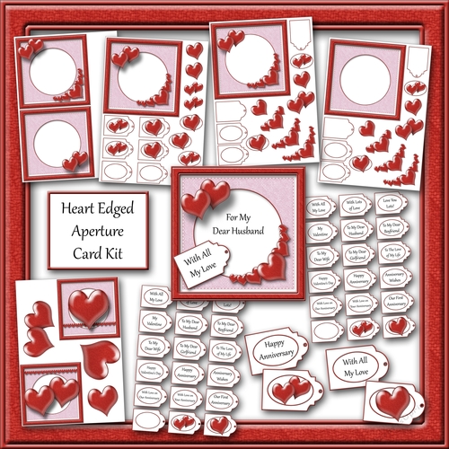 Heart Edged Aperture Card Kit