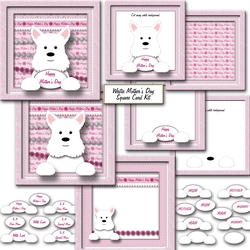 Westie Mothers day Square Card Kit