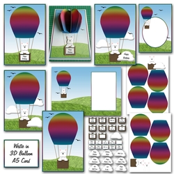 Westie in 3D Balloon A5 Card Kit