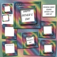 Rainbow Fabric Square Fathers Day or Any Occasion Card Kit