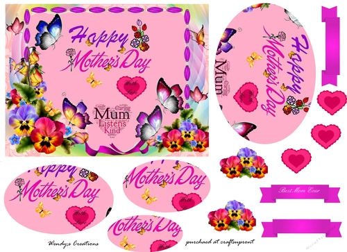 Pansy frame MothersDay