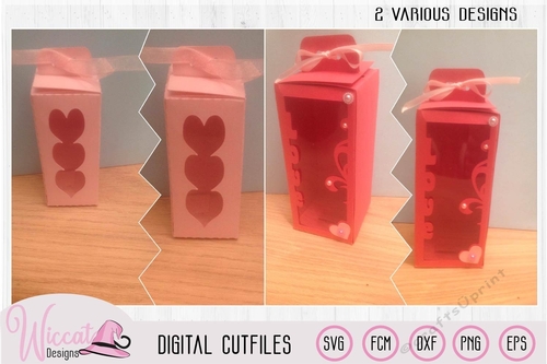 Valentine wine glass box, paper Gift box, 