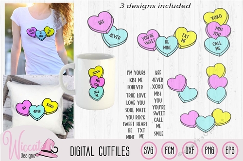 Candy conversation hearts, love text hearts, valentine diy, 