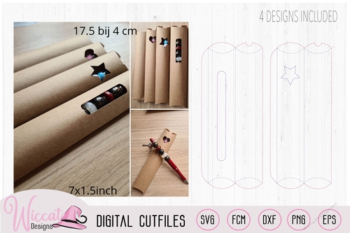 Pen pillow box, Pencil case template, 