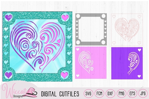 Valentine Love Heart svg, Valentine 3D Layered paper paper craft,