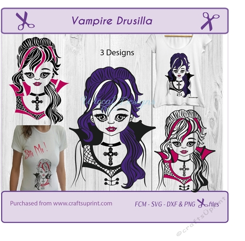 Vampire girl, gothic girl, svg cut file perfect t shirt design 