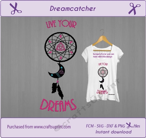 Dreamcatcher cut file girl t-shirt design svg cut file for cut machines