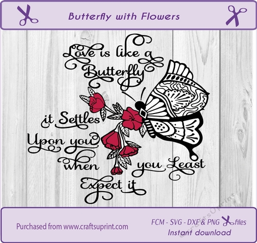 Lace flower butterfly svg cut file for all cut machines