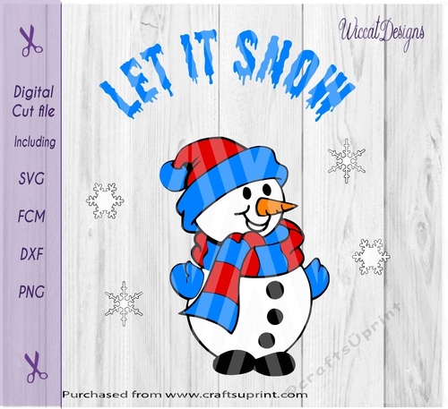 Snowman, Christmas, Let it snow, kids svg, decoration 