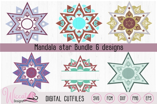 Christmas star, Mandala, mandala star, glass block svg, Vinyl start design