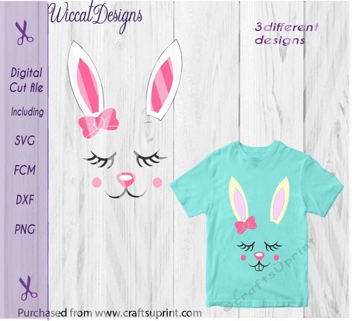 Easter bunny, Bunny, Bunny face, Girl bunny face, Easter svg, 