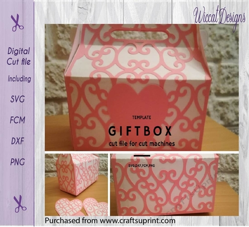 Valentine Gift box, Wedding favor, Gift box, favor box svg
