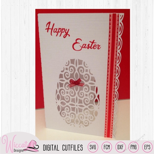 Happy Easter, Tatteerd lace card, Easter egg card, card template, svg cut files 