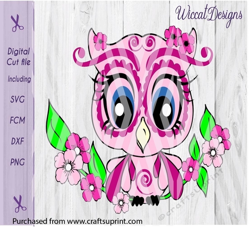 Spring owl, girl owl, woodland, blossom, birthday shirt svg