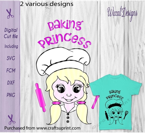 Baking girl, Baking, Baking princess, cooking, cut file