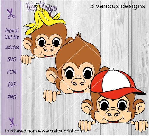 Monkey Boy, peekaboo, boys shirt, boy cut file design, zoo animals, funny animal
