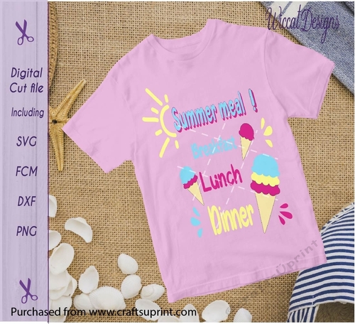Ice cream, Summer meal, Summer menu, kids quote svg