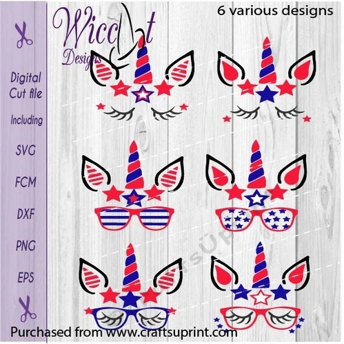 4th of July unicorn, Independence unicorn, Hipster unicorn, american unicorn, Unicorn cut file