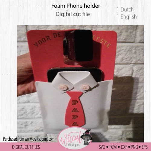 Foam phone holder, Fathers day diy gift, 