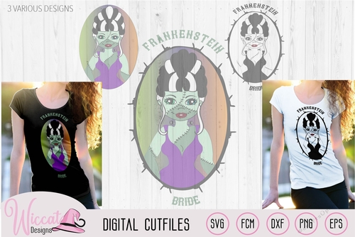Bride of frankenstein, Gothicgirl Halloween svg, 