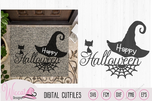 Happy halloween, doormat  quote, halloween sign svg, 
