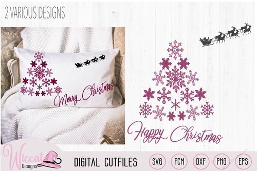 Snowflake Christmas tree, Merry christmas, Happy Christmas, christmas craft svg, 