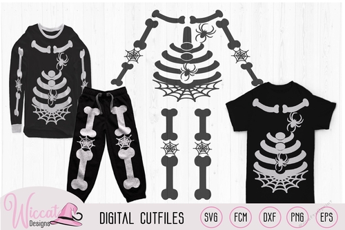 Skeleton with spiders costume, bones suit svg, halloween for boys