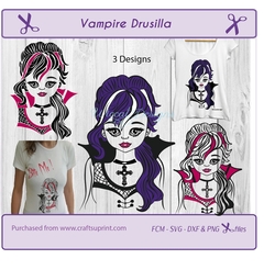 Vampire girl, gothic girl, svg cut file perfect t shirt design