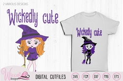 Witch, Halloween, Wicked, Little witch, witch cut files, treat bag, girls tee
