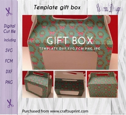  gift box, Gift box svg, template box , paper template, cut file 