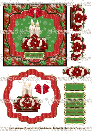 White Candles 6 x 6 Card Mini Kit