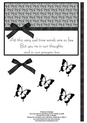 Elegant Monotone Sympathy Card