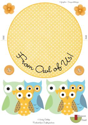 From Owl of Us - Owl Wobble Birthday Card