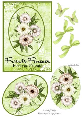 Friends Forever Floral Bouquet Card