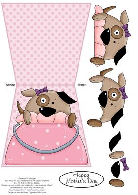 Quick & Sweet Purse Puppy Card for Mum
