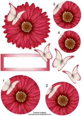 Floral Butterfly Topper