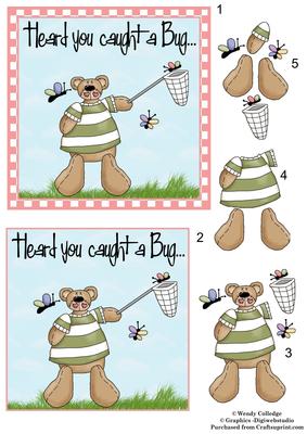 Get Well Soon Teddy & Butterflies Pink